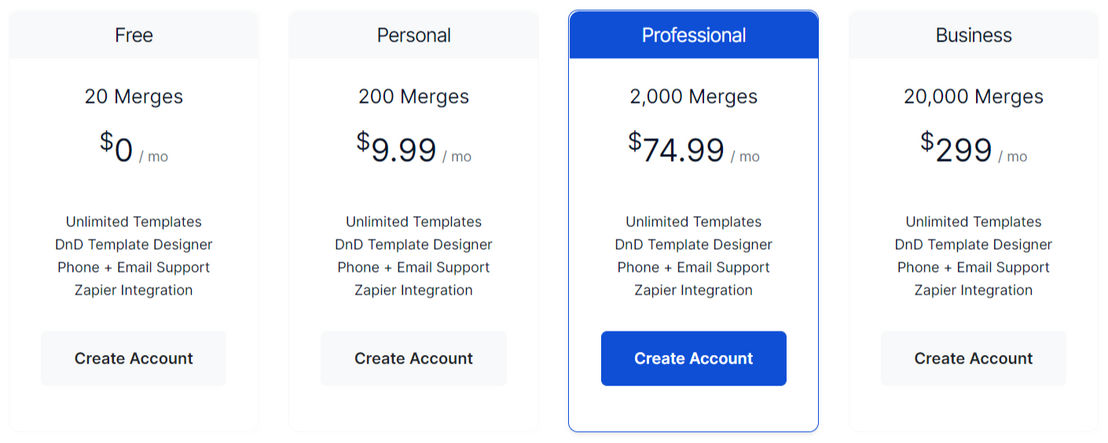 Documint pricing 1