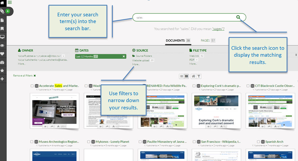Docurated screenshot 2