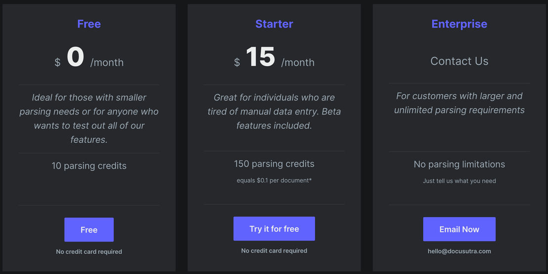 DocuSutra pricing 1