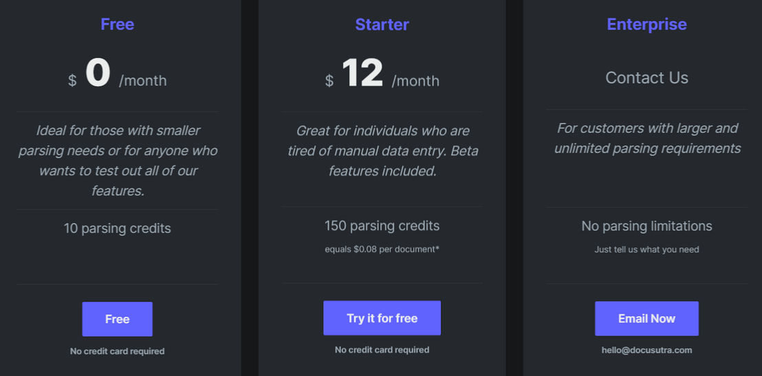 DocuSutra pricing 2