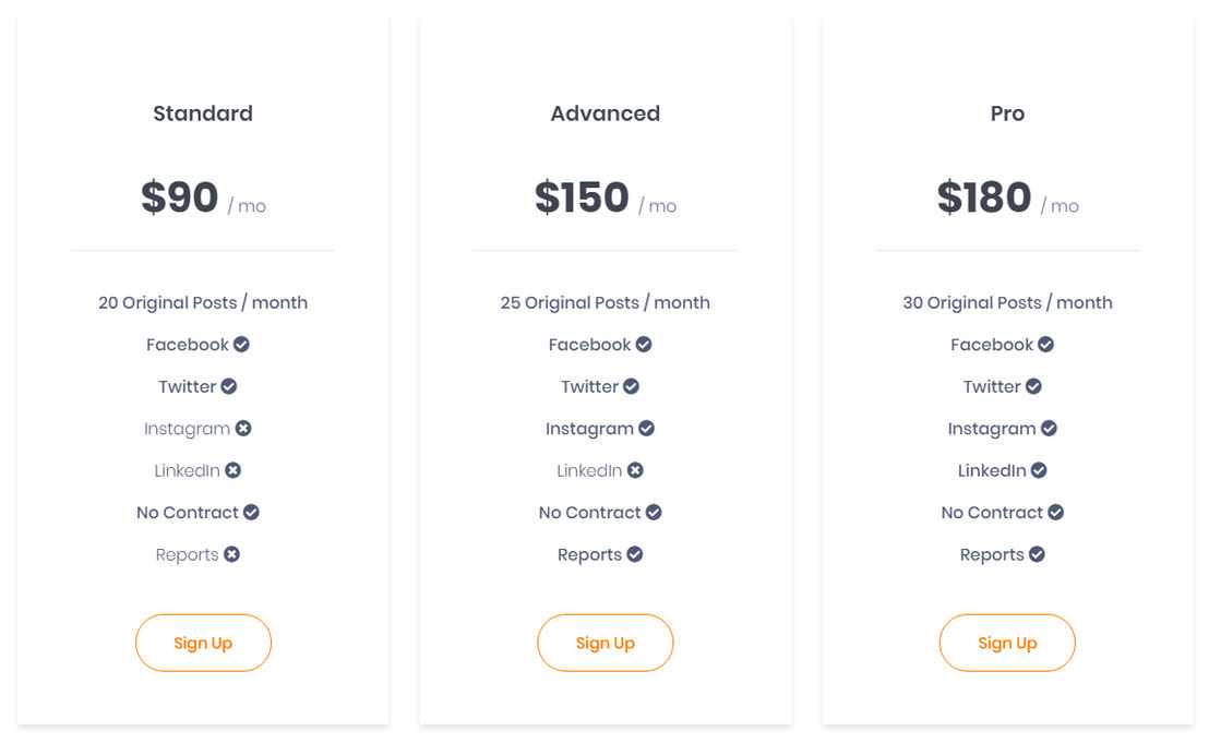 3 Dollar Social pricing 1
