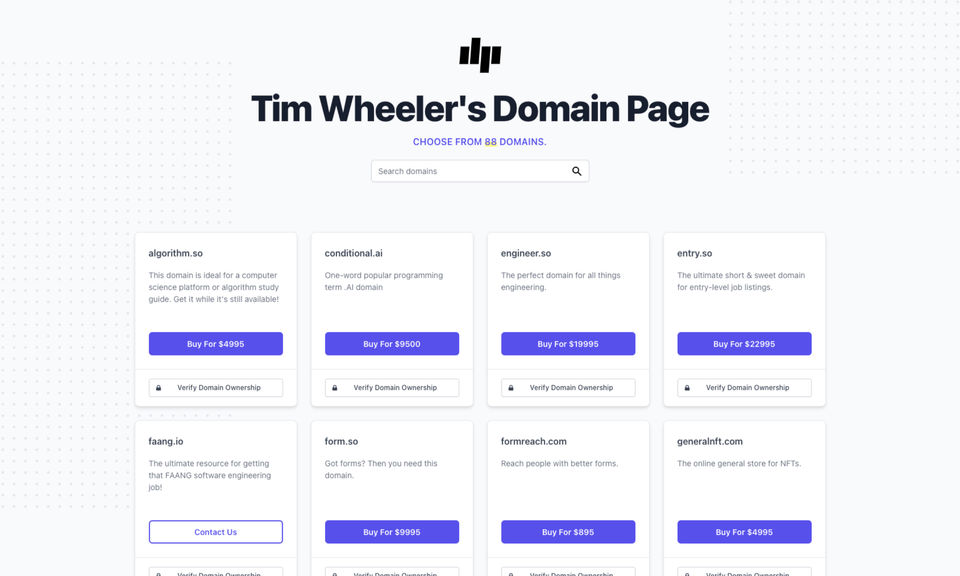 DomainPage.io screenshot 2