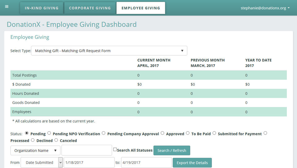 DonationXchange screenshot 1