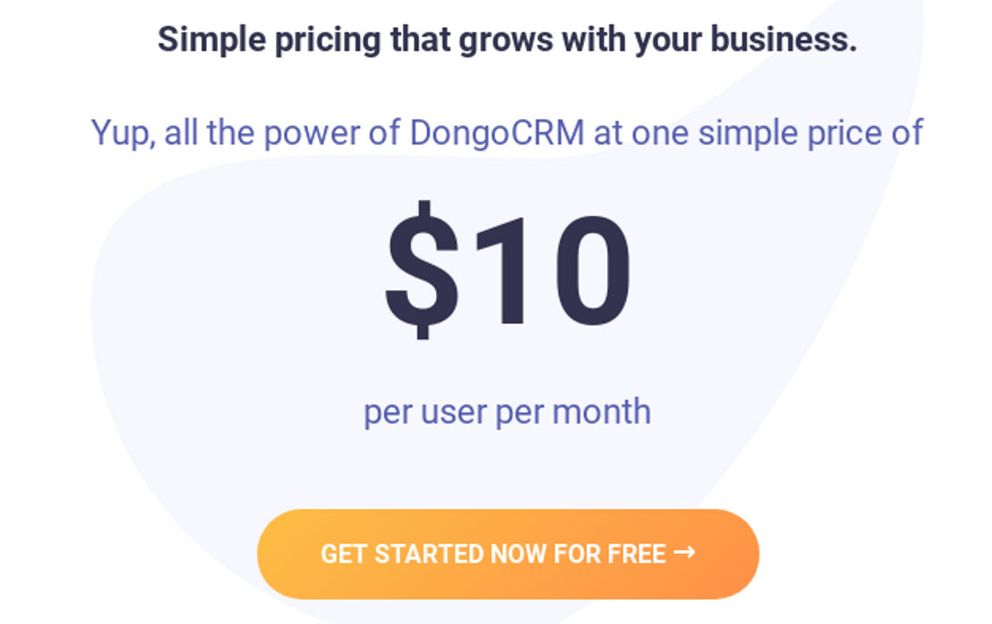 DongoCRM pricing 1