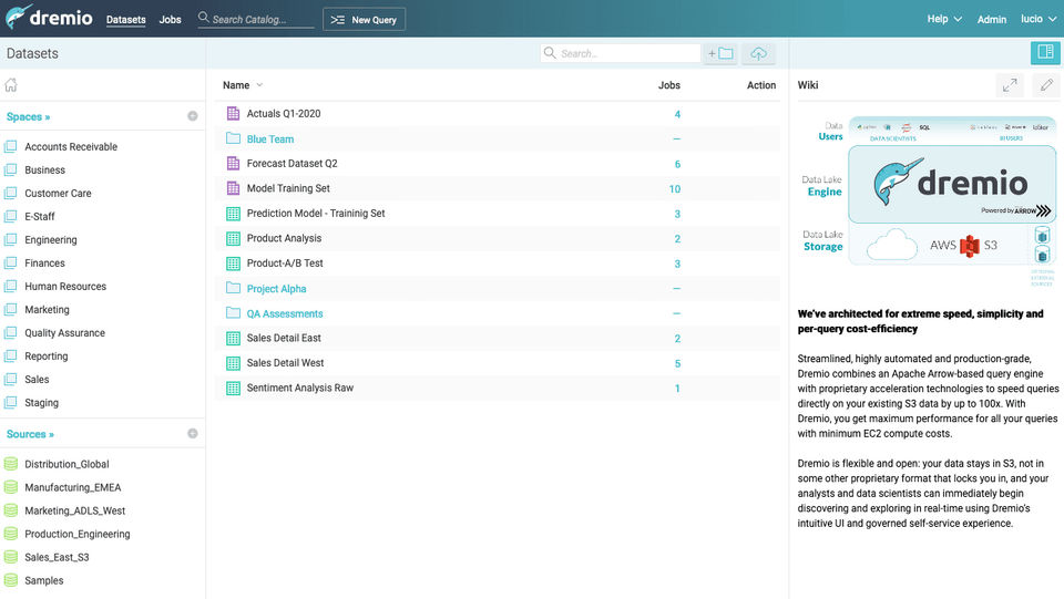 Dremio screenshot 3