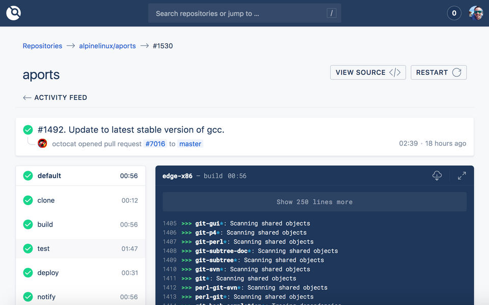 Drone.io screenshot