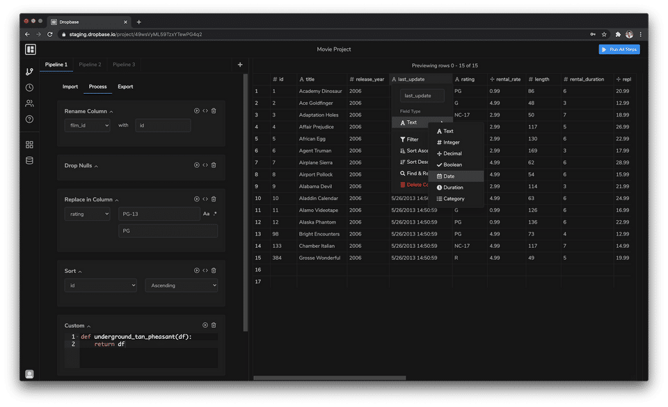 Dropbase screenshot 3
