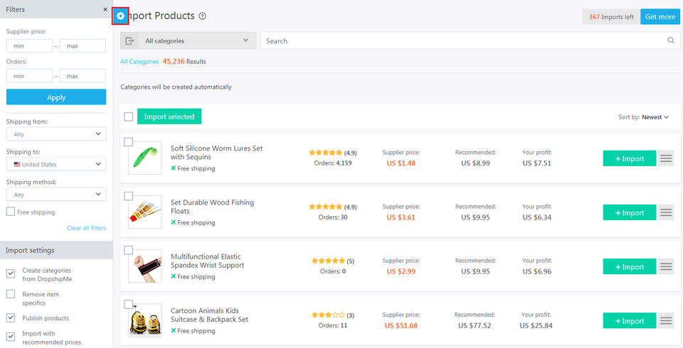 DropshipMe screenshot