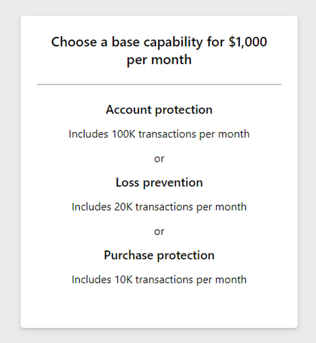 Dynamics 365 Fraud Protection pricing 1