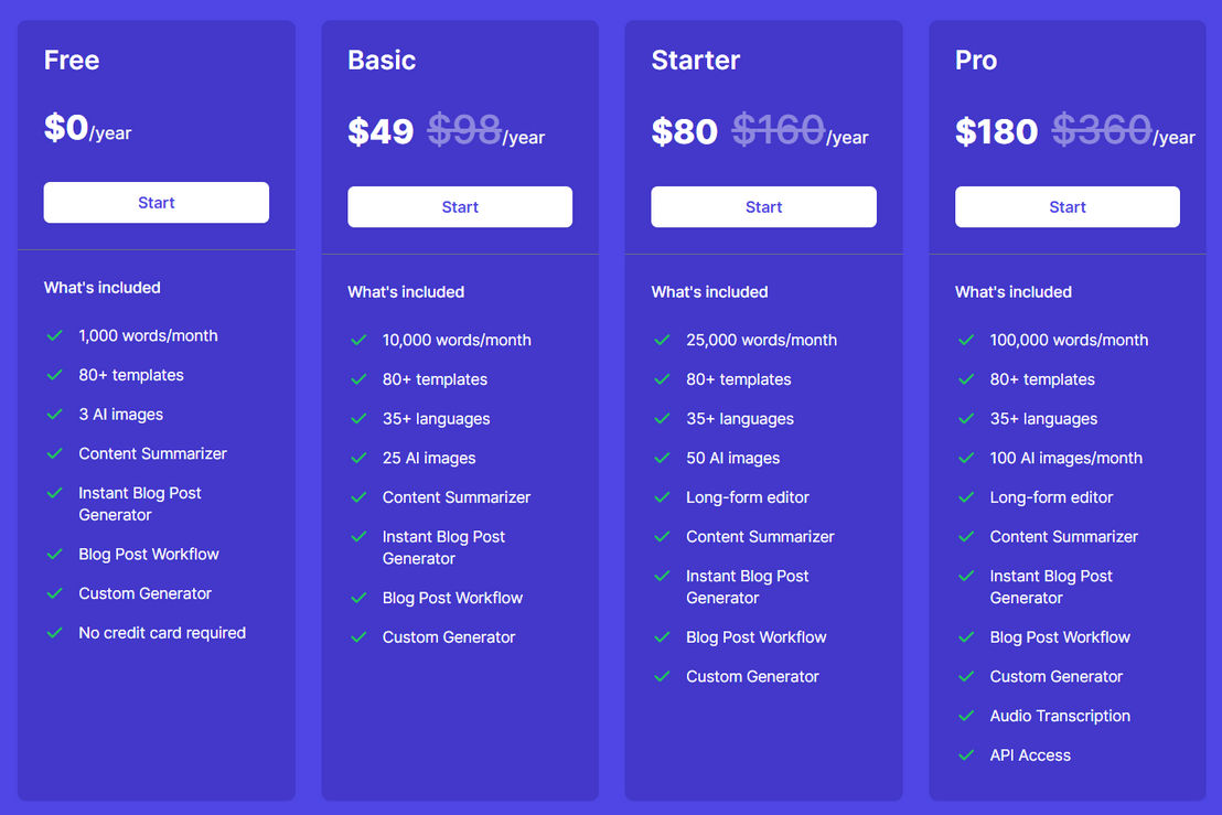 Easy-Peasy.AI pricing 2