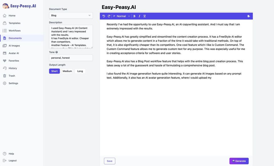Easy-Peasy.AI screenshot 2