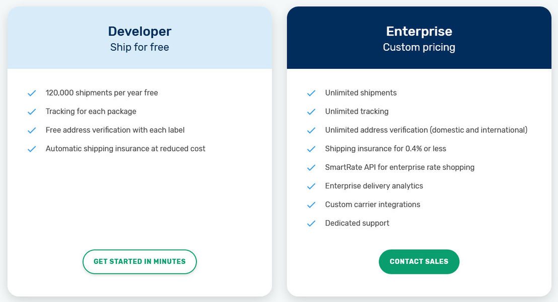 EasyPost pricing 1
