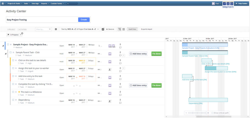 Easy Projects screenshot 2