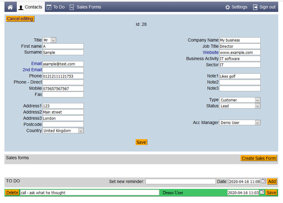 Easy Simple CRM screenshot 4