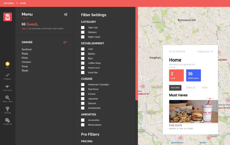 EatRadar screenshot 2