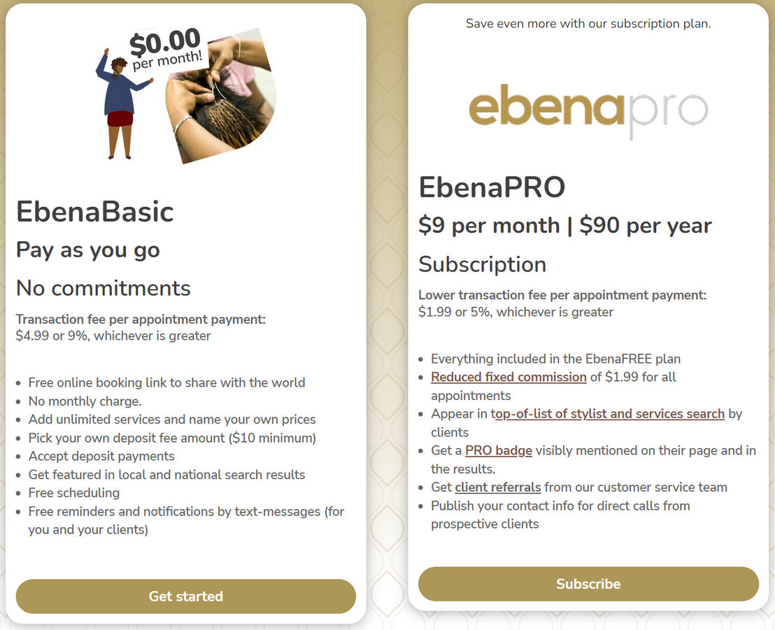 Ebena pricing 1