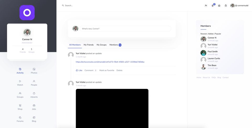 Echo screenshot