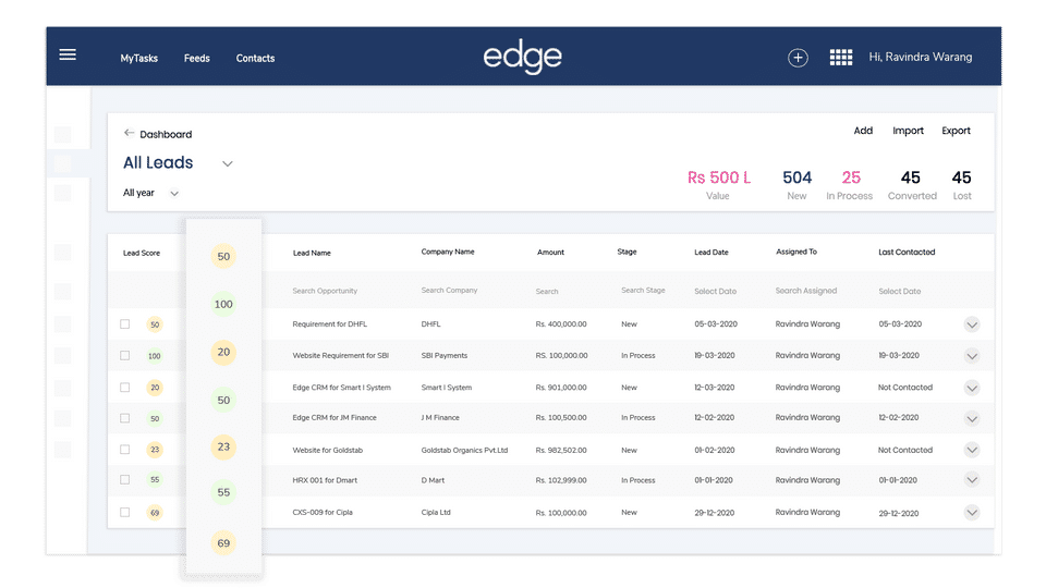 edge CRM screenshot 1