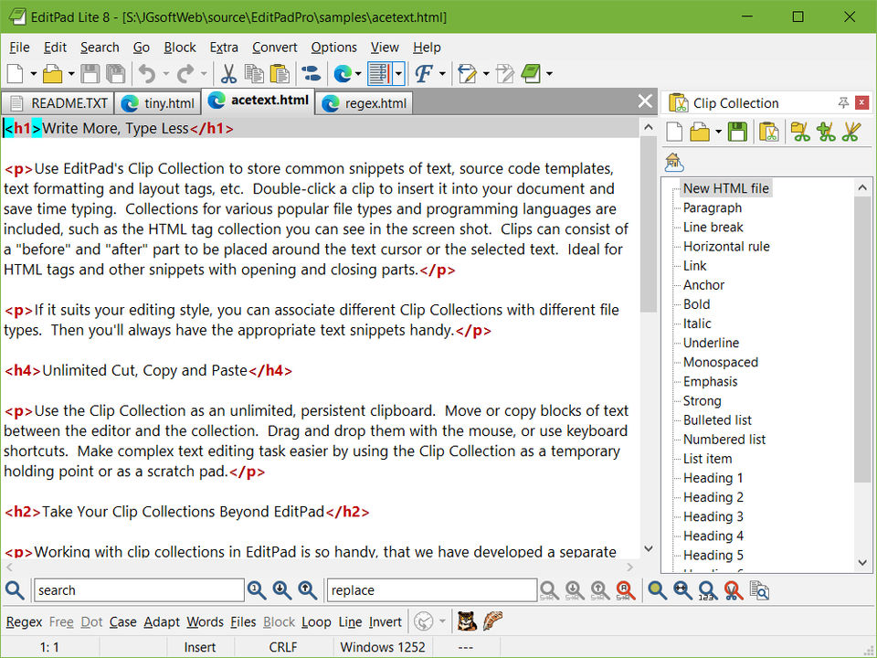 EditPad Lite screenshot