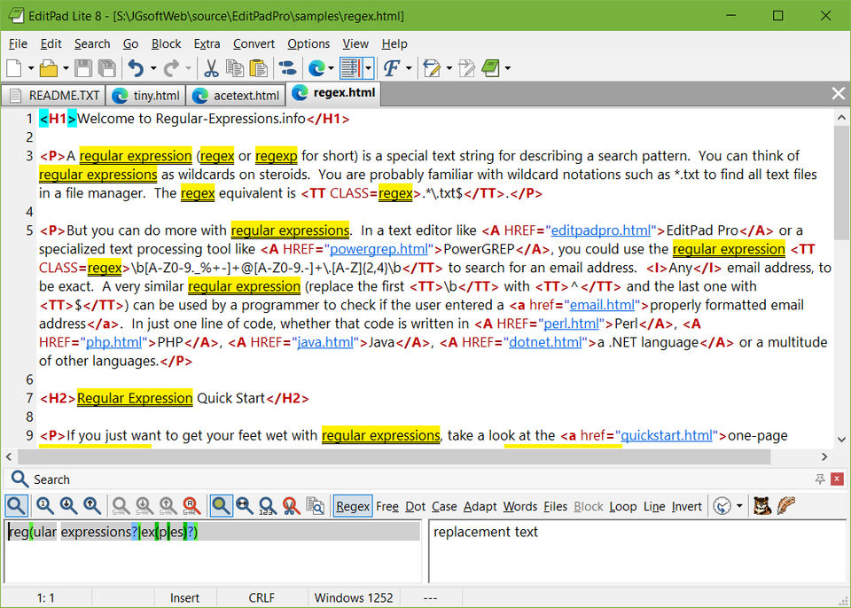 EditPad Lite screenshot