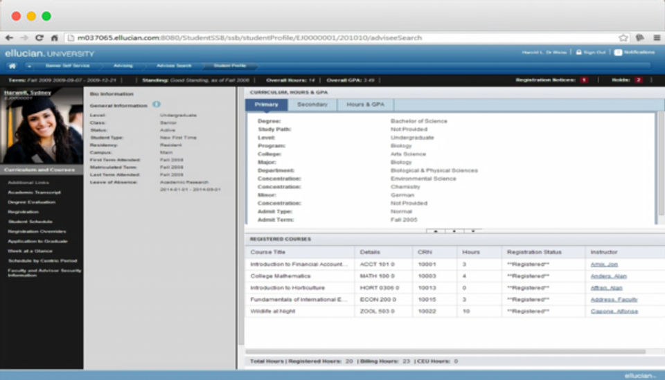 Ellucian screenshot 1