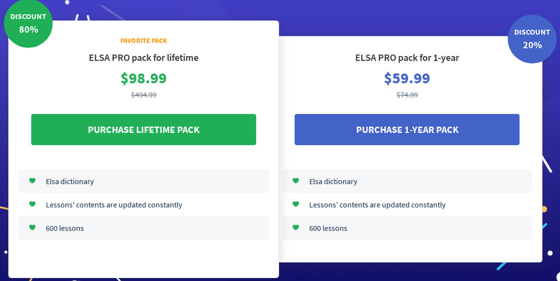 ELSA Speak pricing 1