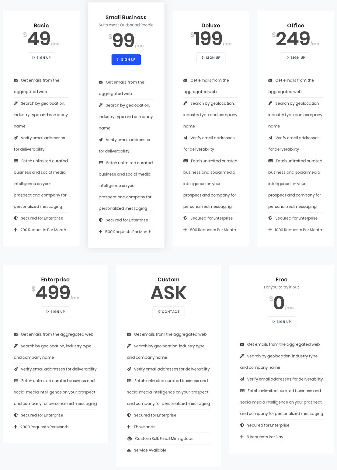 Email Discovery Tool pricing 1