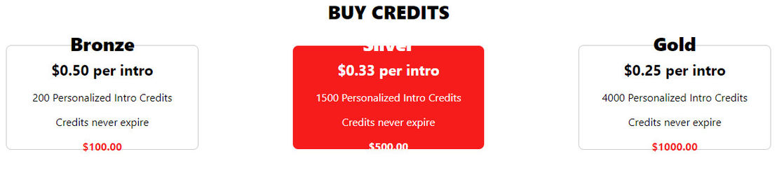 EmailIntro.ai pricing 1