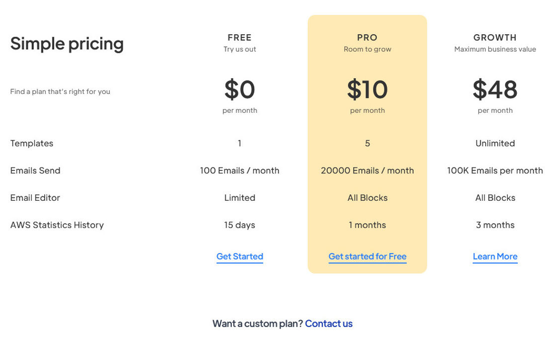 Emailkick pricing 1