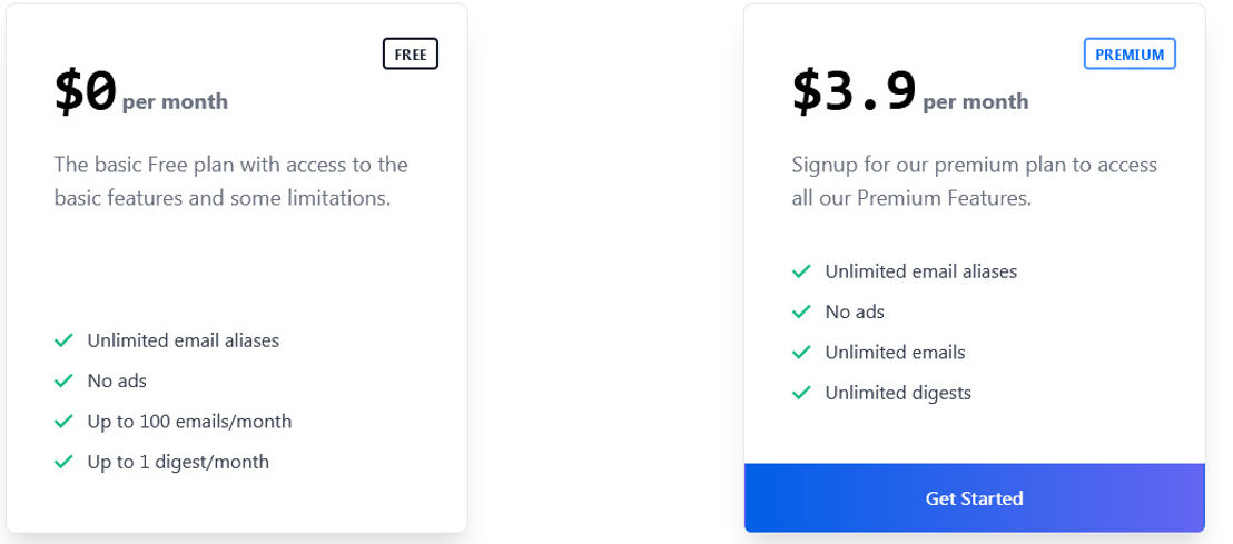 Email Monster pricing 1