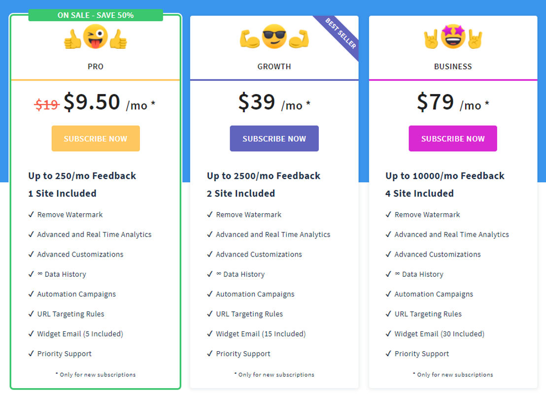 Emojics pricing 2