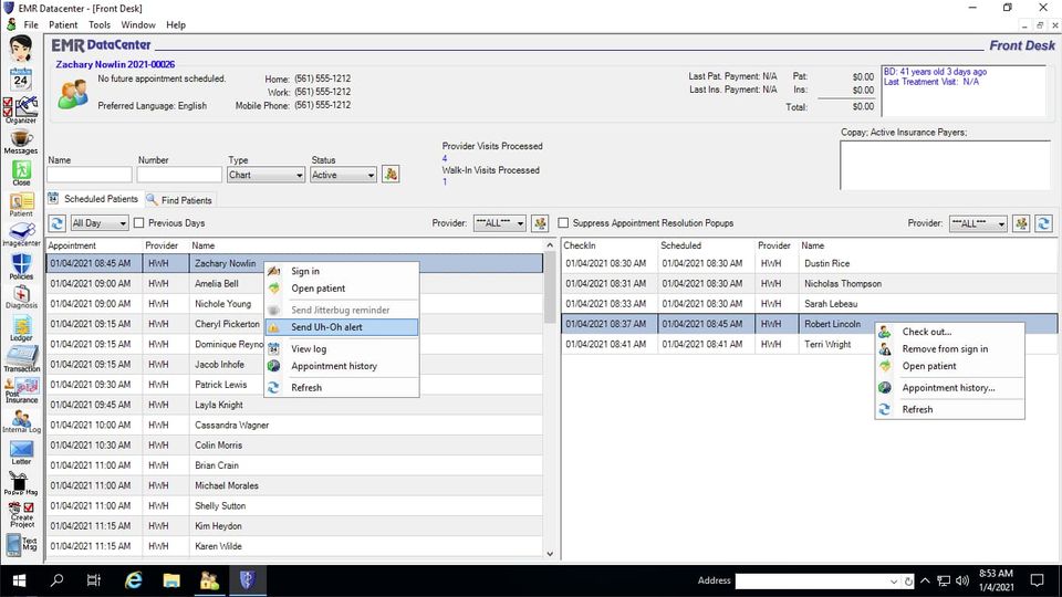EMR Datacenter screenshot 2
