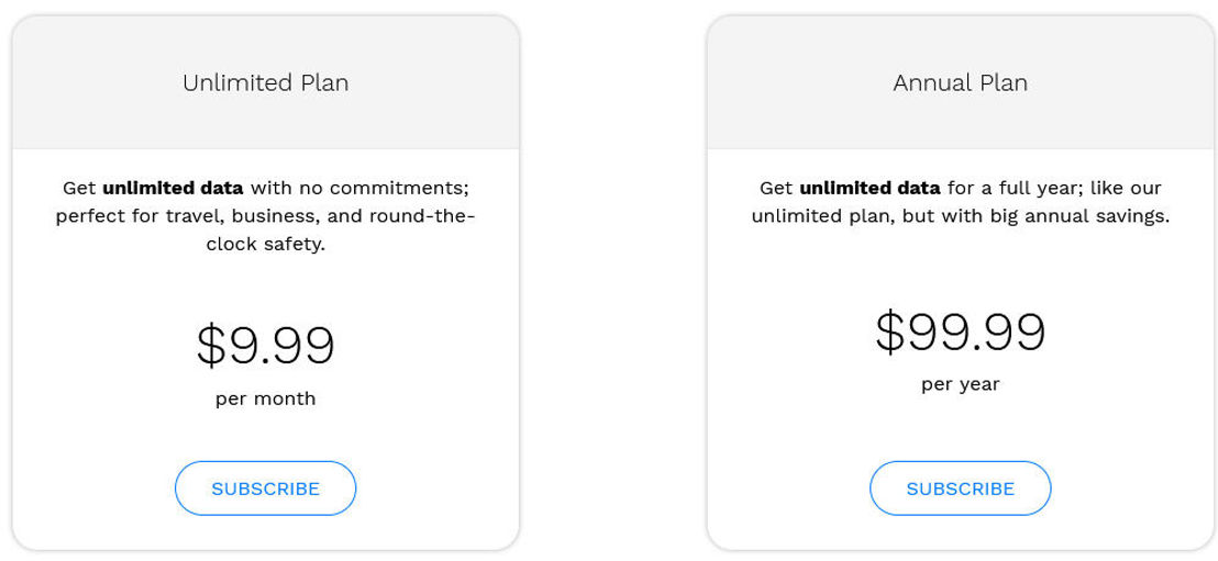 Encrypt.me pricing 1
