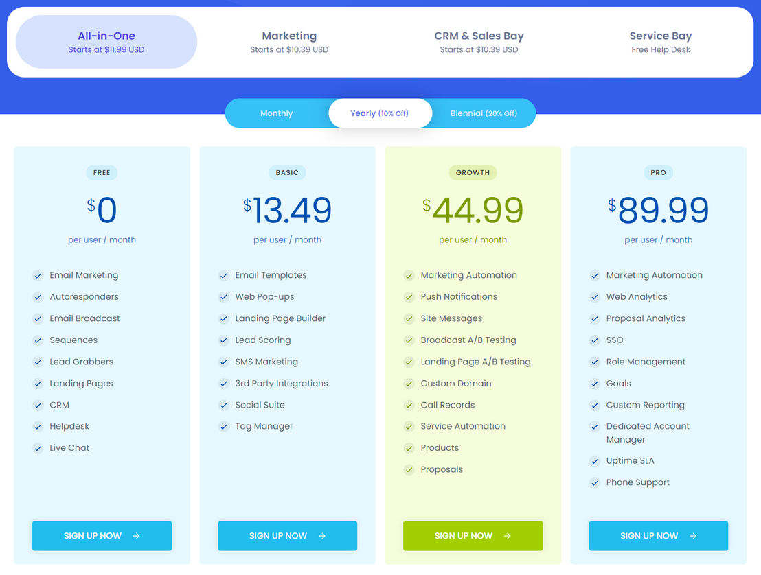 EngageBay pricing 2