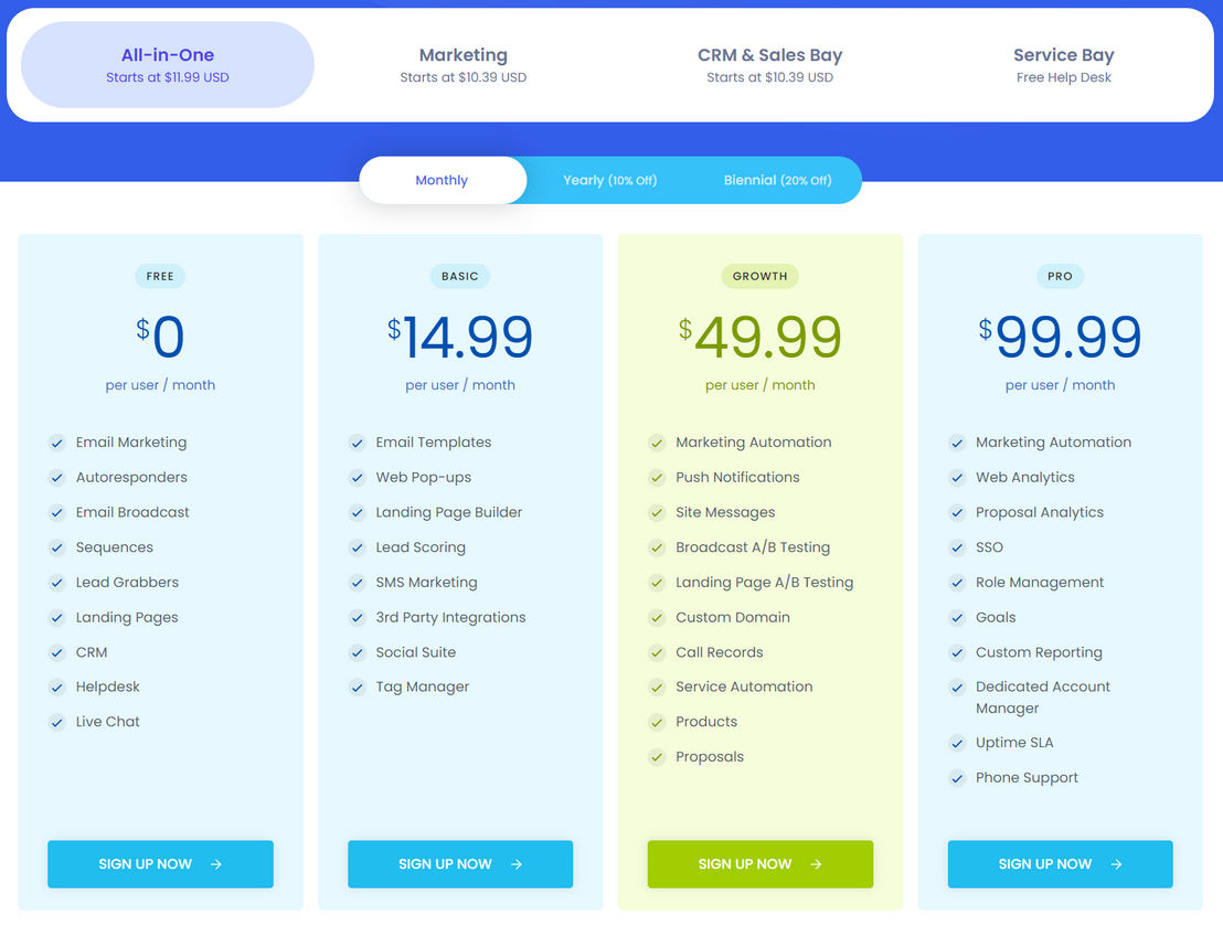 EngageBay pricing 1