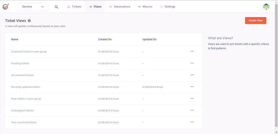 EngageBay Helpdesk System screenshot