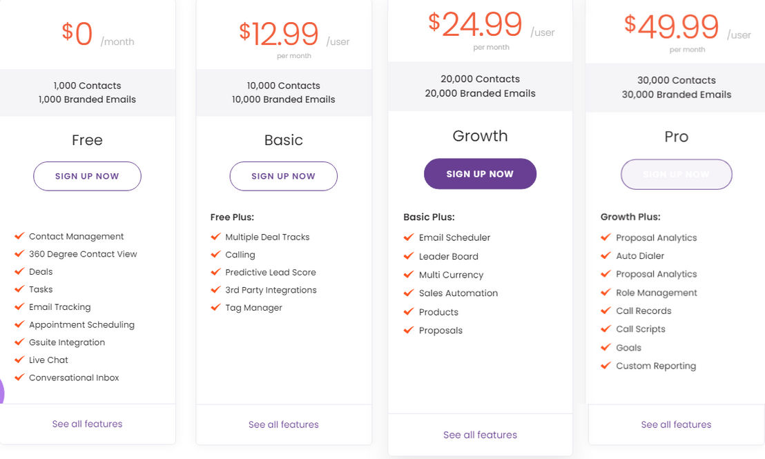 EngageBay Sales CRM pricing 1