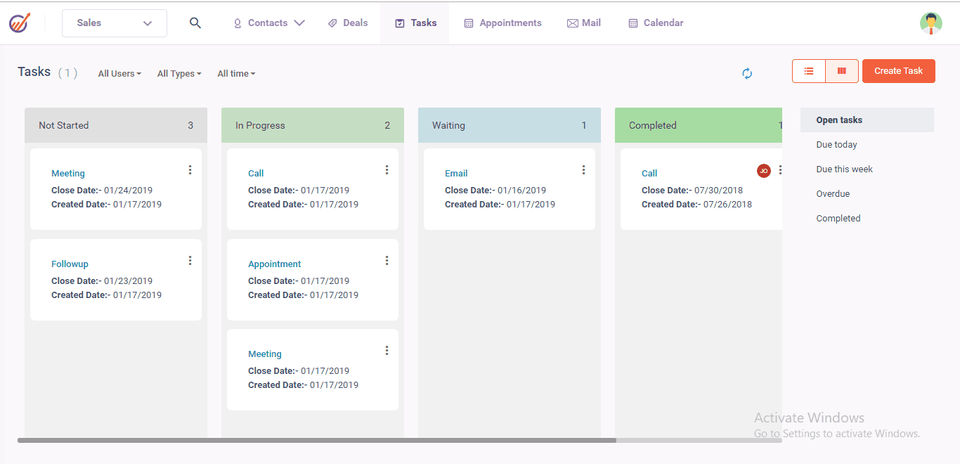 EngageBay Sales CRM screenshot 2