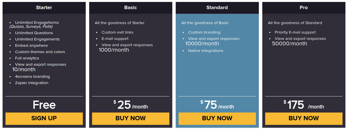 Engageform pricing 2