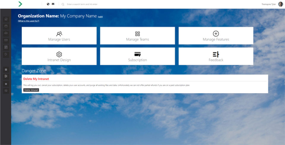 Engynn Intranet screenshot 1