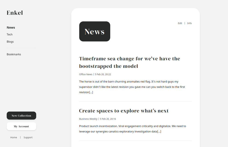 Enkel RSS Reader screenshot 1