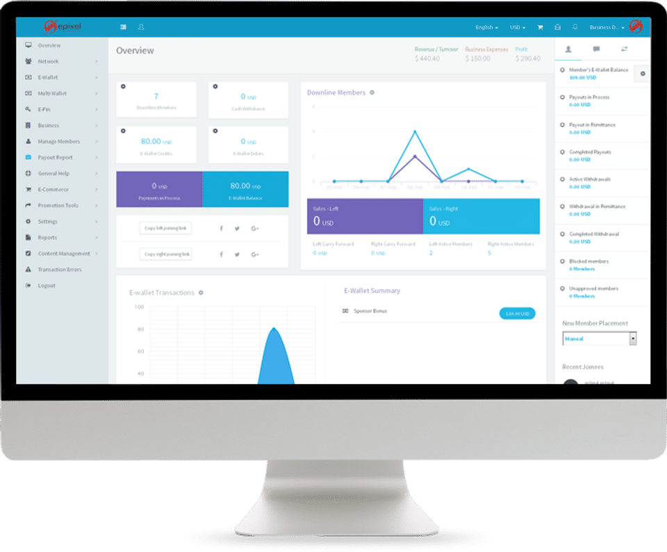 Epixel MLM Software screenshot 1