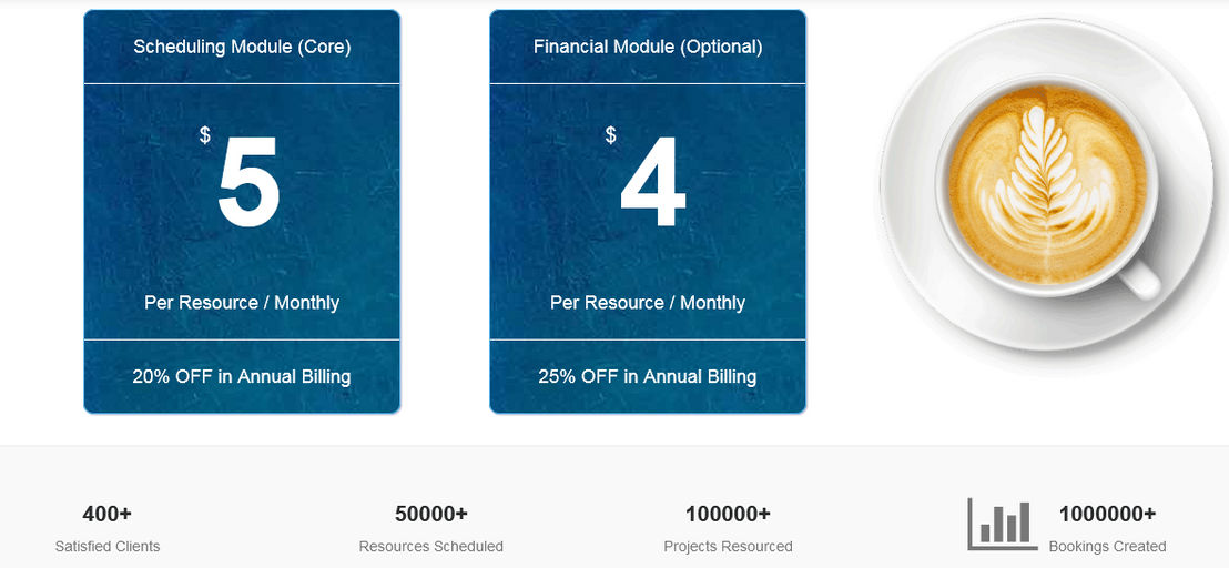 eResource Scheduler pricing 1