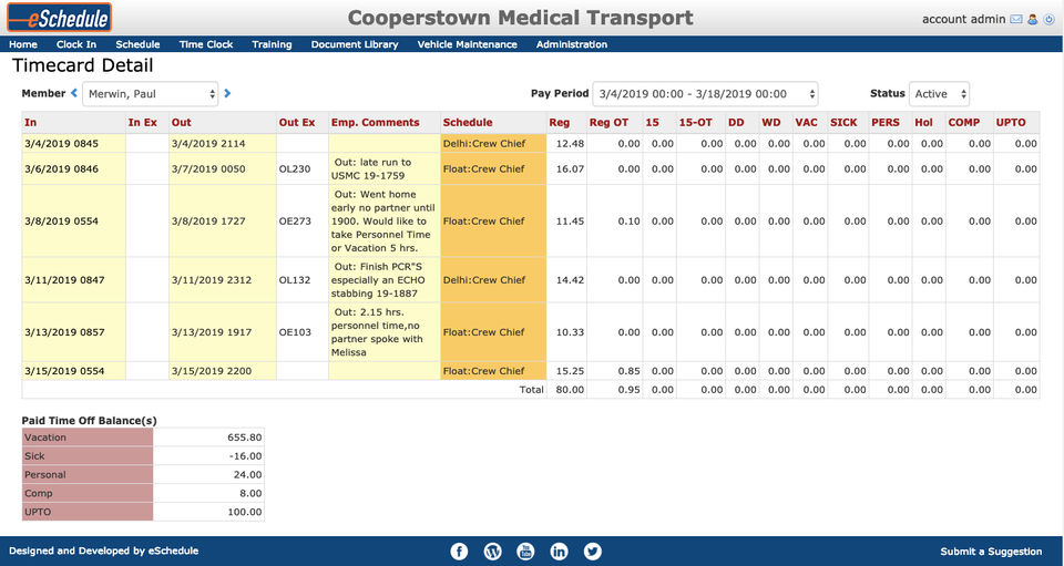 eSchedule screenshot 1