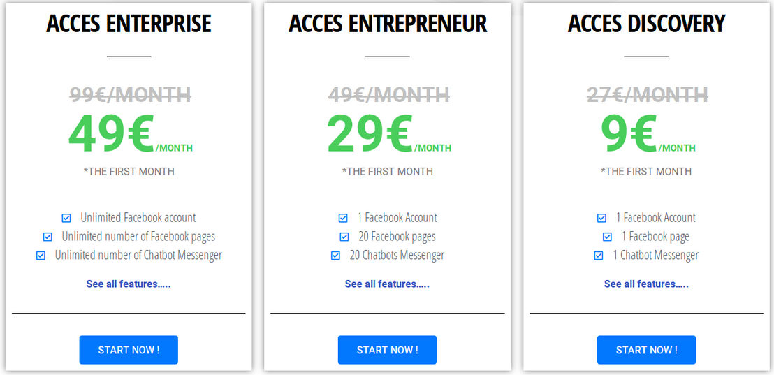 Esprit Social pricing 1