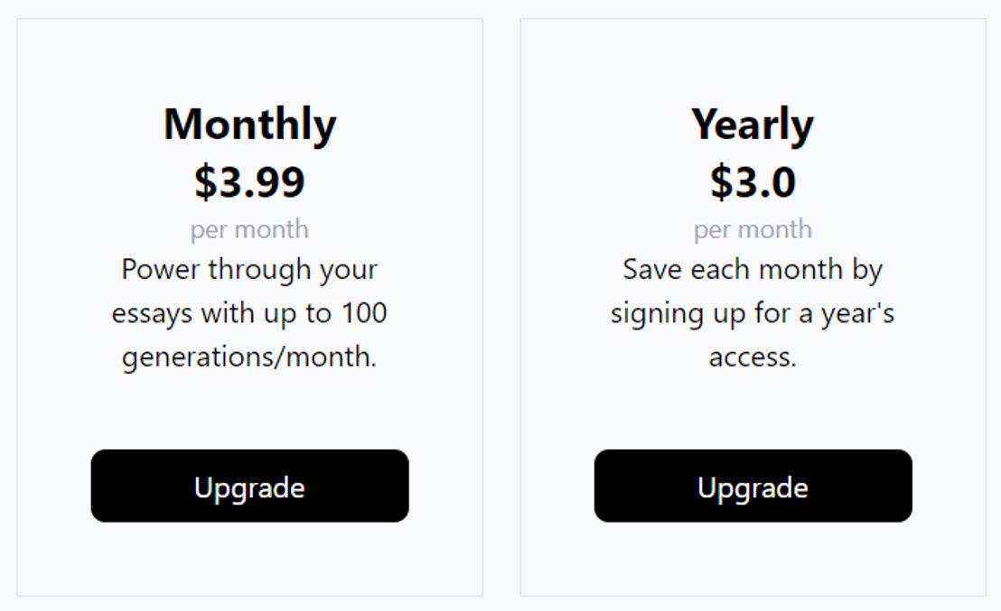 EssayBar pricing 2