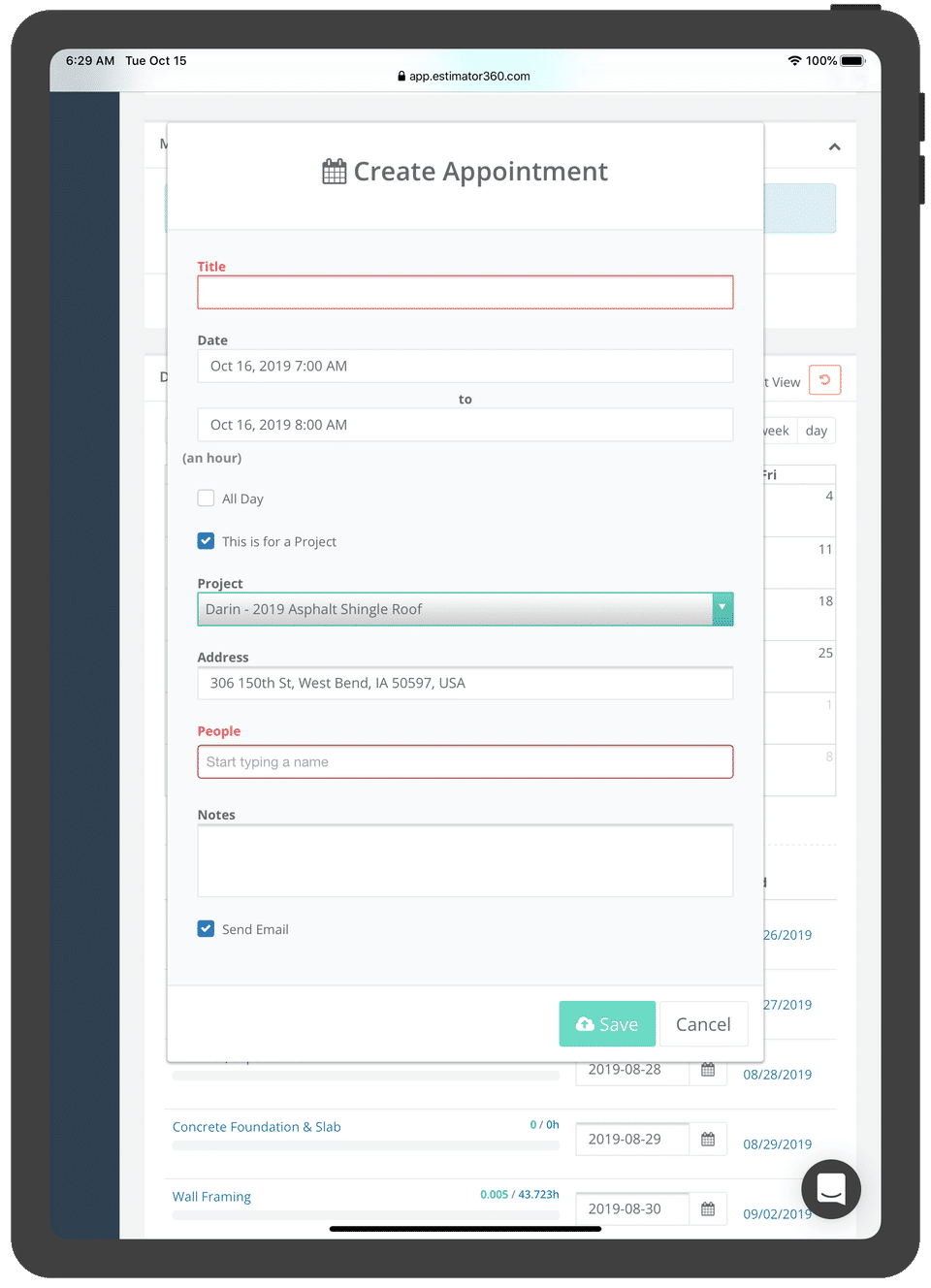 Estimator360 screenshot 2