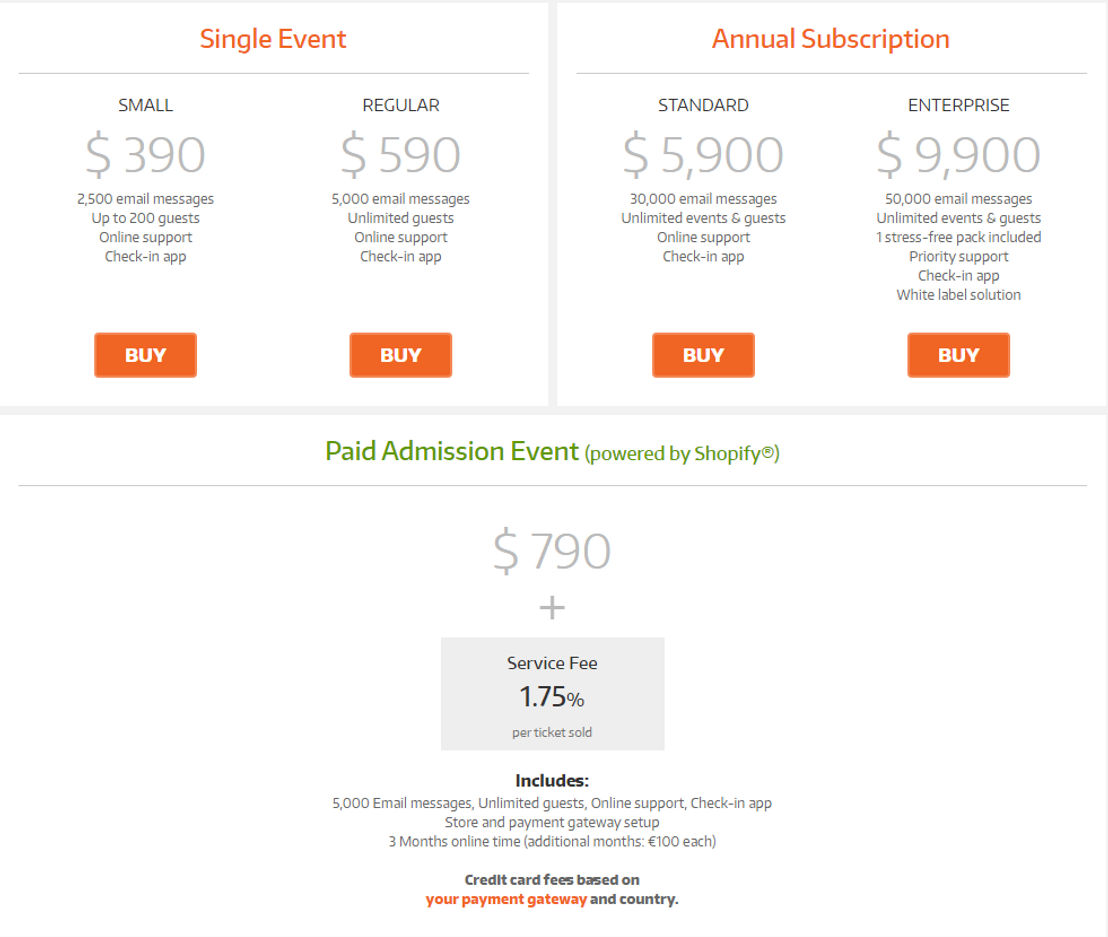 Eventboost pricing