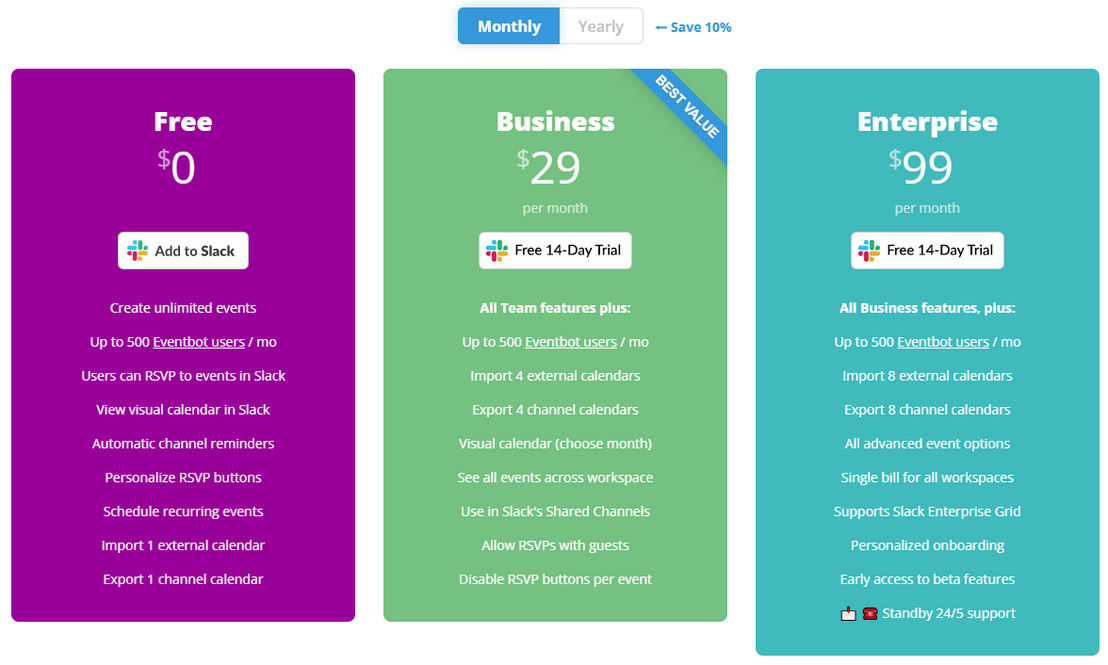 Eventbot pricing 2