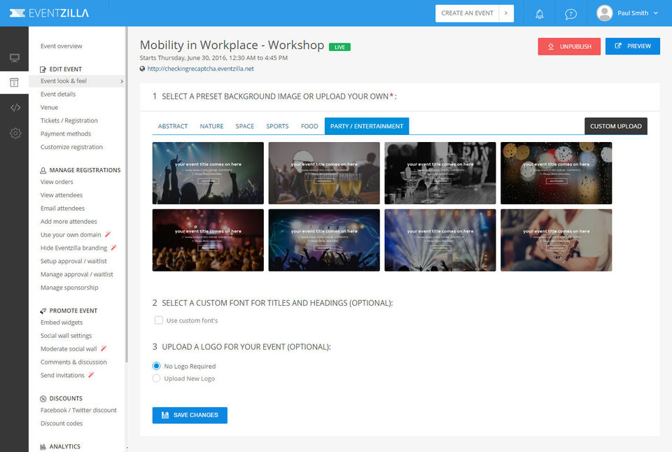Eventzilla screenshot 2